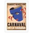 thumbnail image 1 of Cuba - Carnaval en la Habana (Carnival in Havana) - February March 1941 - Vintage Carnival Poster c.1941 - Fine Art Matte Paper Print (Unframed) 18x24in, 1 of 4