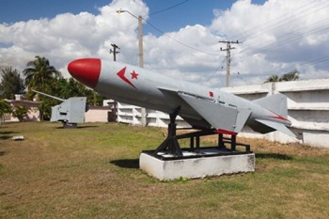Cuba Cienfuegos Naval museum Soviet-era missile Canvas Art - Walter Bibikow DanitaDelimont (36 x 24)