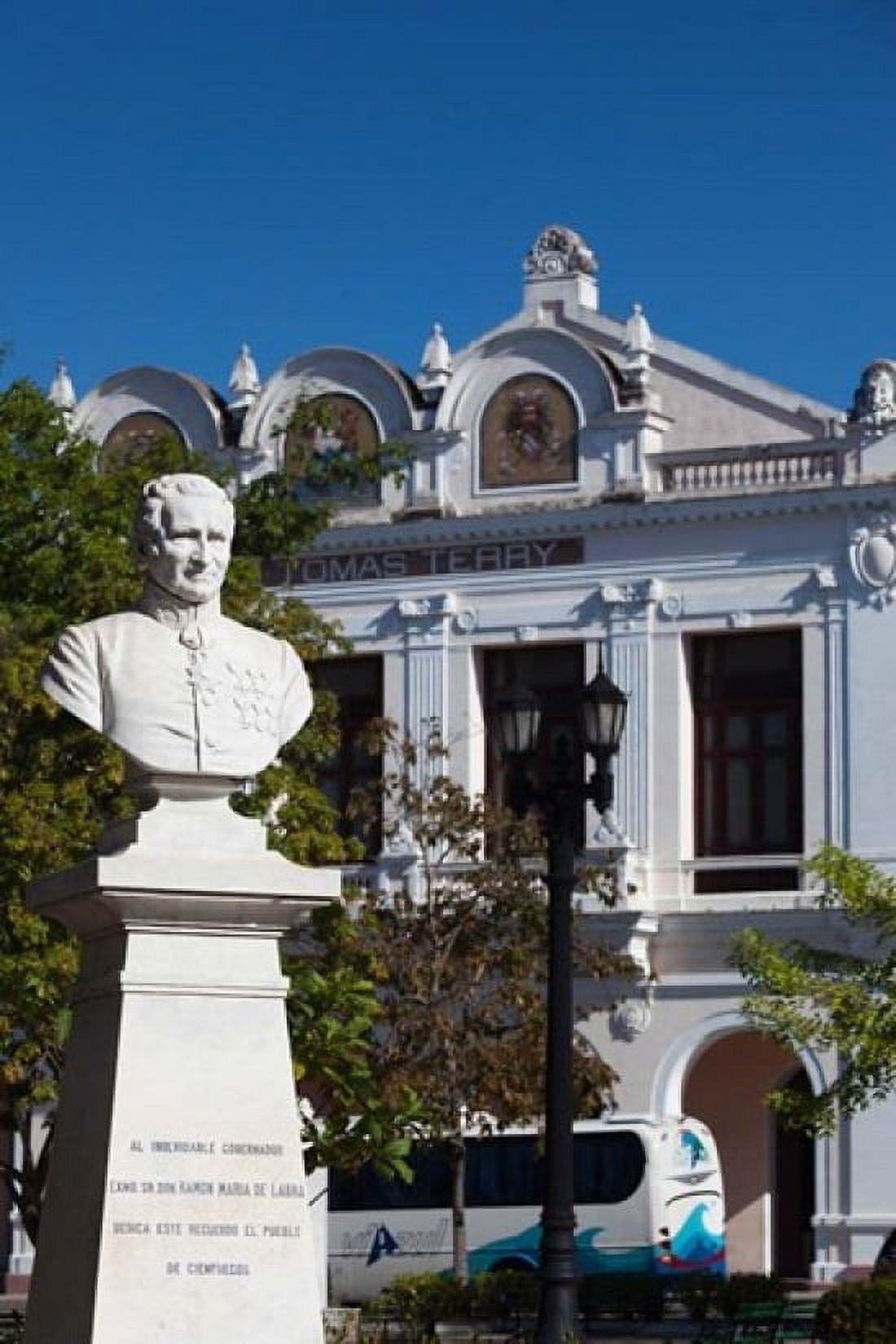 Cuba Cienfuegos Parque Jose Marti Monument Canvas Art - Walter Bibikow DanitaDelimont (24 x 36)