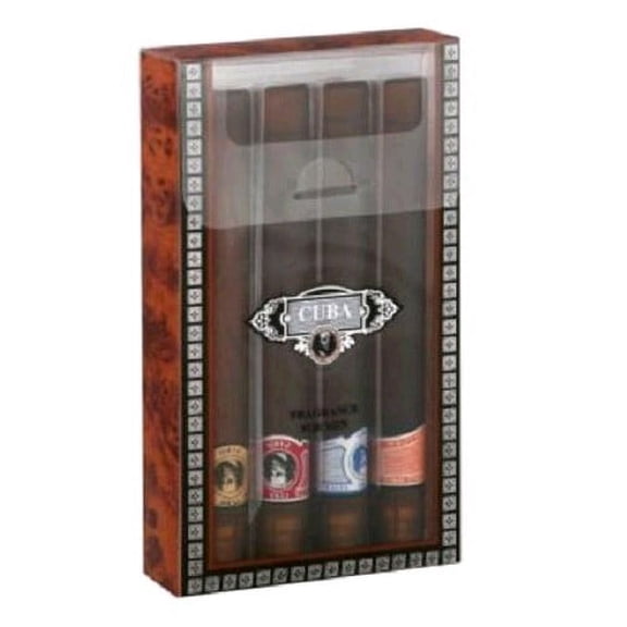 Cuba Classic by Cuba, 4 Piece Gift Set for Men with Orange, Red, Blue & Gold