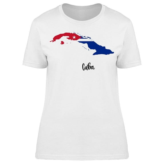 Cuba Country Flag Art T-Shirt Women -Image by Shutterstock, Female 3X-Large