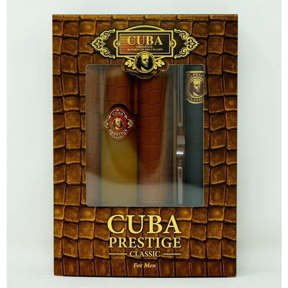 Cuba Cuba Prestige Classic , 2 Pc Gift Set 3oz EDT Spray, 1.17oz EDT Spray