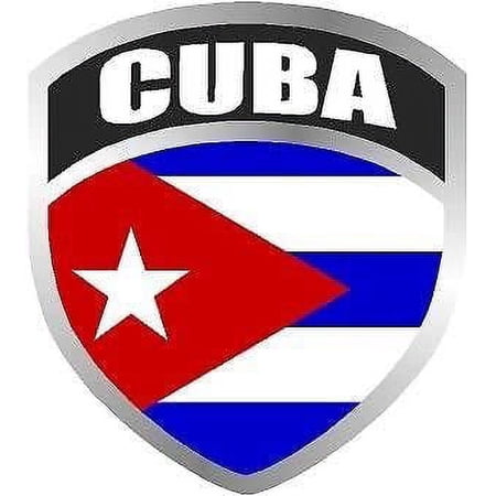 Cuba Cuban Flag Shield Decal Badge Car Truck Motorcycle Vinyl 3M Reflective sticker