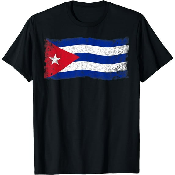 Cuba Cuban Vintage National Flag Retro TShirt