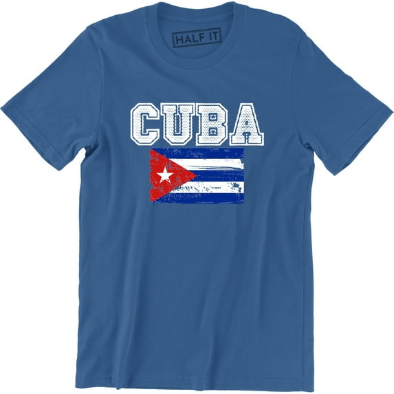 Cuba Fashion Country Souvenir Pride logo Cuban Heritage National Flag Tee