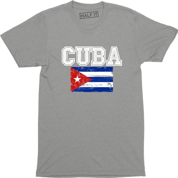 Cuba Fashion Country Souvenir Pride logo Cuban Heritage National Flag Tee