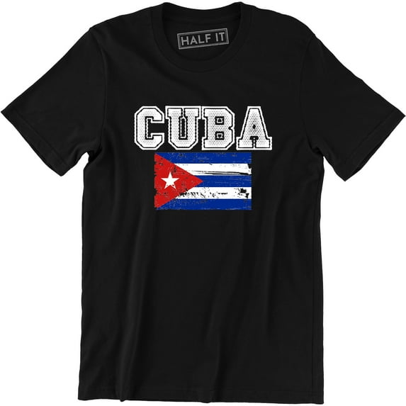 Cuba Fashion Country Souvenir Pride logo Cuban Heritage National Flag Tee