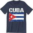 thumbnail image 1 of Cuba Fashion Country Souvenir Pride logo Cuban heritage national Flag Tee Shirt, 1 of 4