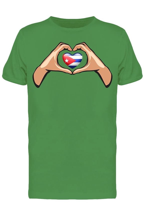 Cuba Flag And Hand Tee Men's -Image by Shutterstock