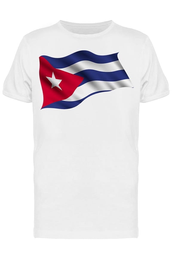 Cuba Flag Icon T-Shirt Men -Image by Shutterstock, Male Small