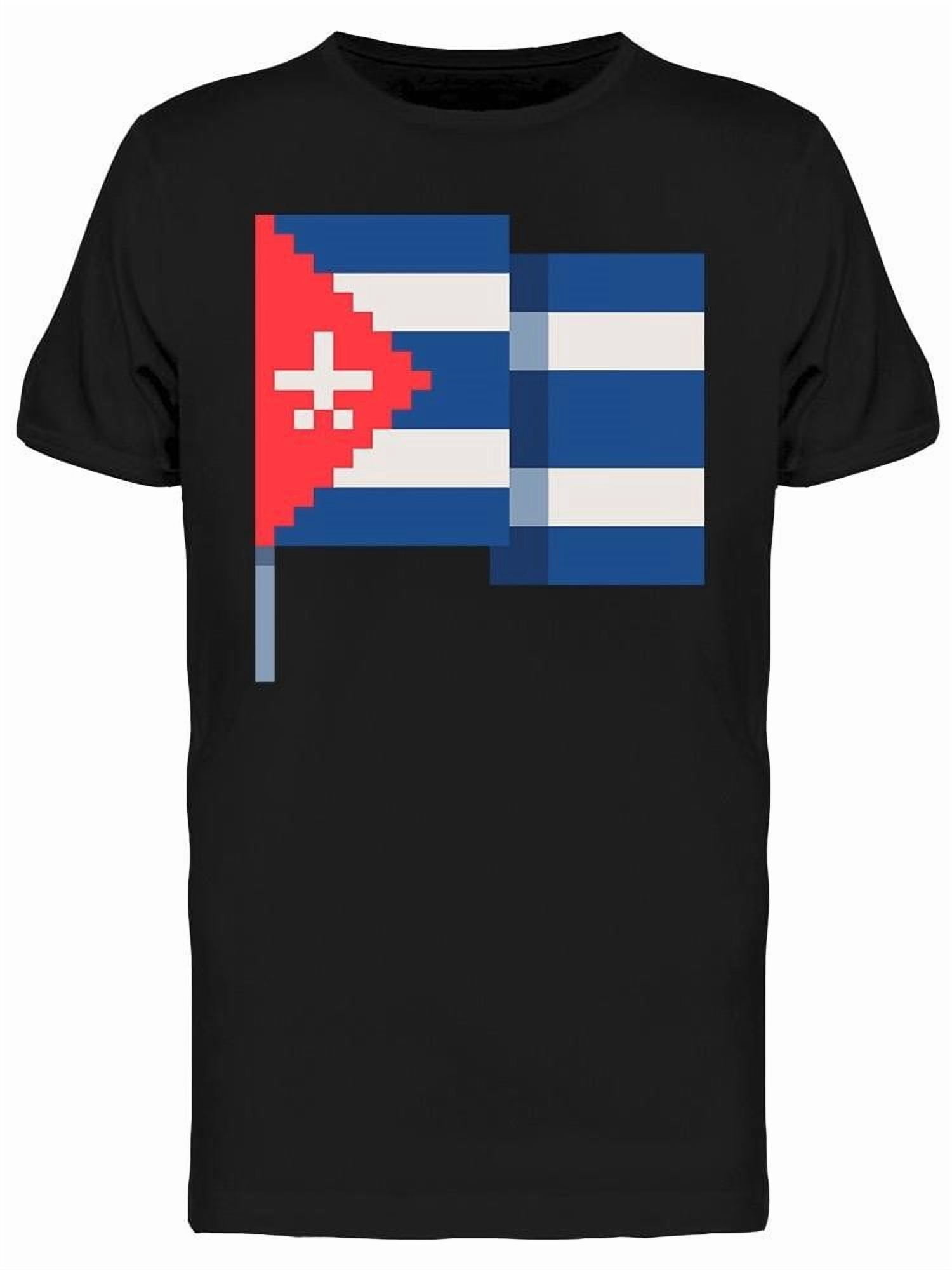 Cuba Flag Pixel Tee Men's -Image by Shutterstock - Walmart.com