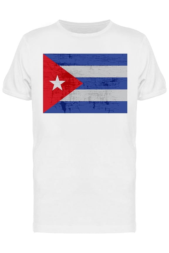 Cuba Flag Symbol T-Shirt Men -Image by Shutterstock, Male x-Large