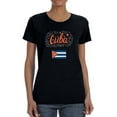 thumbnail image 1 of Cuba Flag W Sparkles T-Shirt Women -Image by Shutterstock, Female Large, 1 of 4