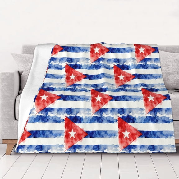 Cuba Flag Warm Cozy Plush Throw Blanket for Couch Bed Sofa 40"x30"