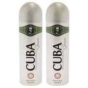 Cuba Green by Cuba for Men - 6.6 oz Body Spray - Pack of 2