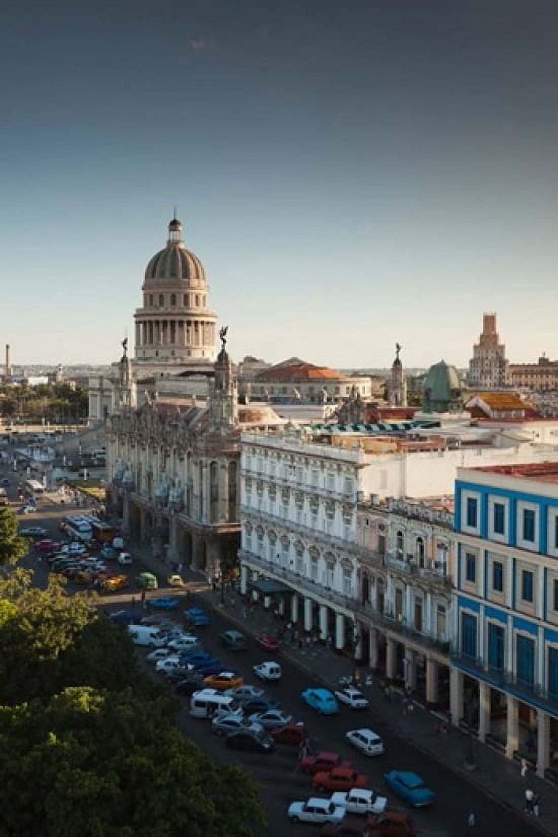 Cuba Havana Capitol Building Parque Central Canvas Art - Walter Bibikow DanitaDelimont (19 x 28)