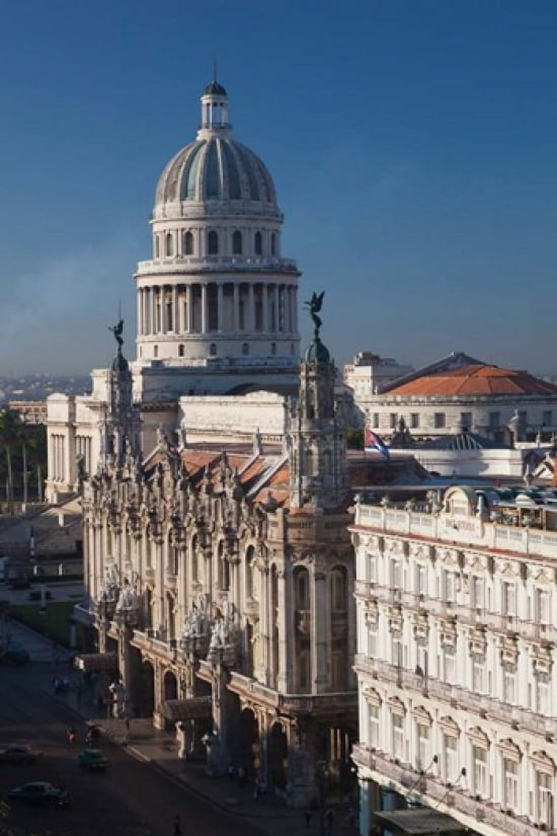 Cuba Havana Capitol Building and town Canvas Art - Walter Bibikow DanitaDelimont (18 x 24)