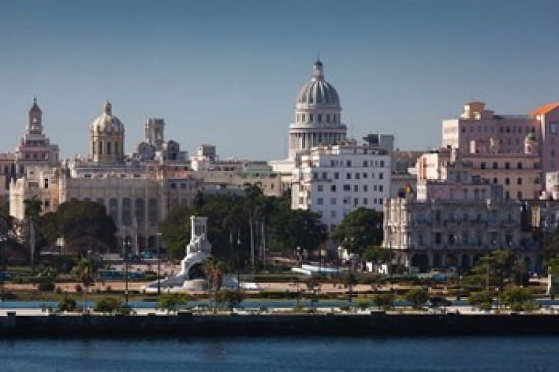 Cuba Havana Elevated City View Canvas Art - Walter Bibikow DanitaDelimont (37 x 25)
