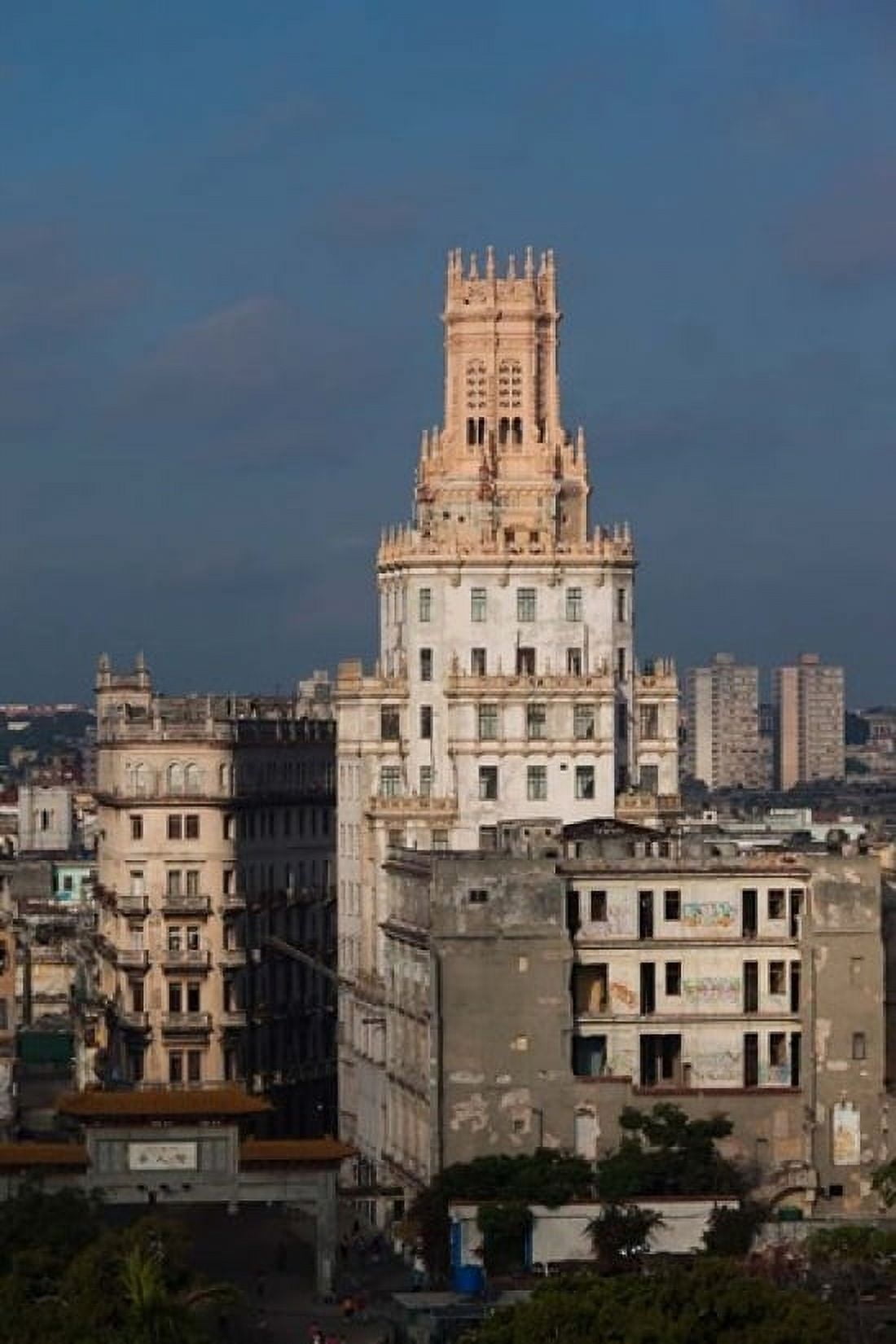 Cuba Havana Etecsa telecommunications building Canvas Art - Walter Bibikow DanitaDelimont (18 x 24)
