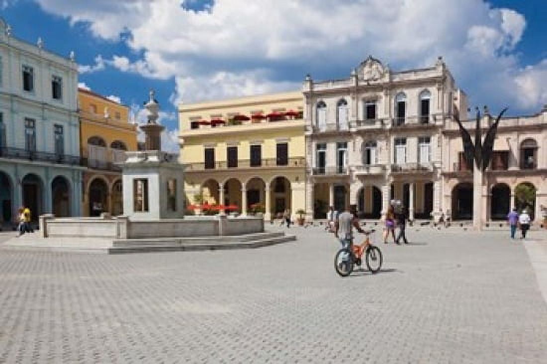 Cuba Havana Havana Vieja Plaza Vieja Canvas Art - Walter Bibikow  DanitaDelimont (18 x 12)