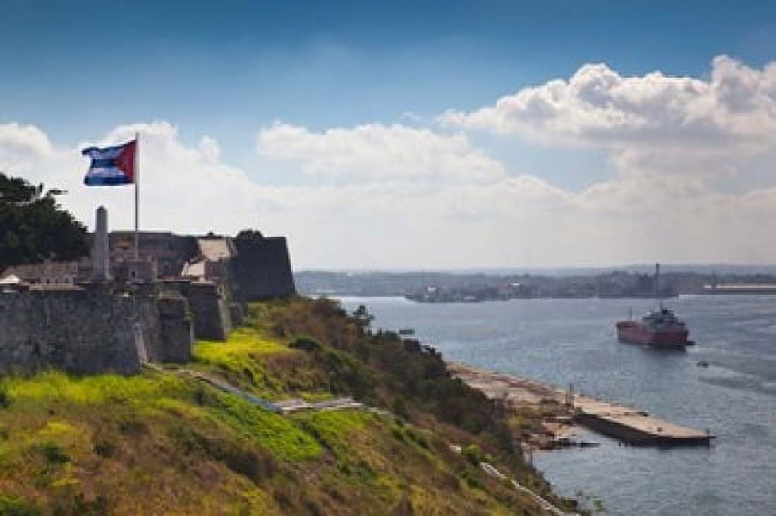 Cuba Havana La Cabana Fortification Canvas Art - Walter Bibikow DanitaDelimont (37 x 25)