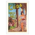 thumbnail image 1 of Cuba - Holiday Isle of the Tropics - Cuban Dancer with Maracas - Vintage Travel Poster 1949 - Fine Art Matte Paper Print (Unframed) 30x44in, 1 of 4
