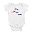 thumbnail image 1 of Cuba Map Flag Cute Baby Clothes Unisex (White, 0-3 Months), 1 of 5