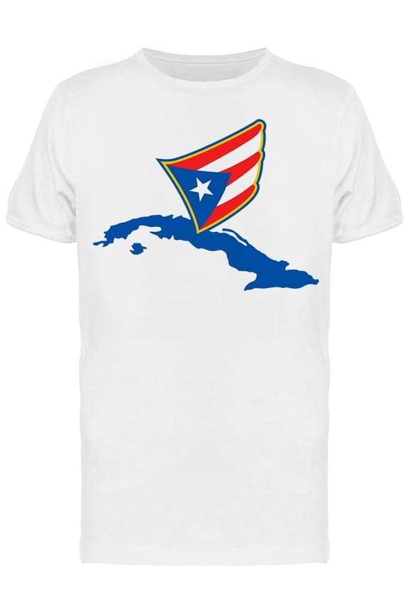 Cuba Map Icon Graphic T-Shirt Men -Image by Shutterstock, Male Small