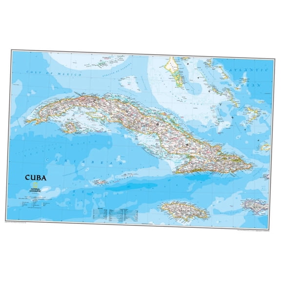 Cuba Map Poster 24In x36In Art Poster 24x36 Unframed, Age: Adults Best Posters