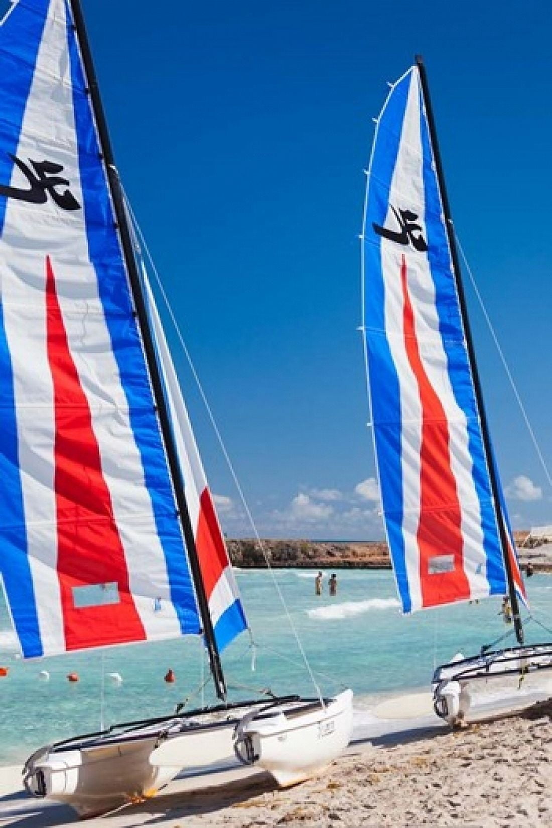 Cuba Matanzas Varadero Beach leisure boats Canvas Art - Walter Bibikow DanitaDelimont (24 x 36)