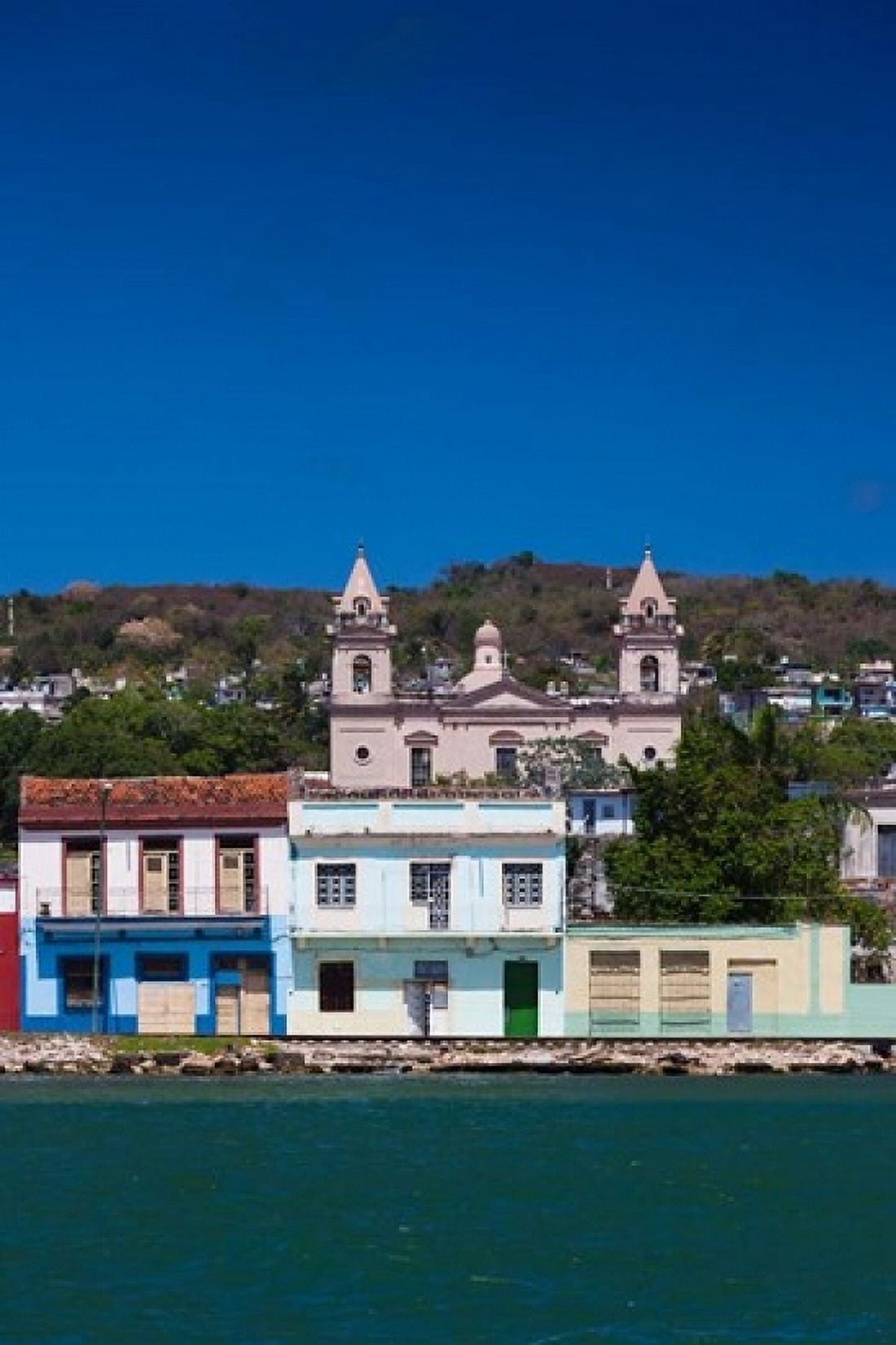 Cuba Matanzas Waterfront Bahia de Matanzas Bay (vertical) Canvas Art - Walter Bibikow DanitaDelimont (24 x 36)
