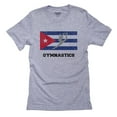 thumbnail image 1 of Cuba Olympic - Gymnastics - Flag - Silhouette Men's Grey T-Shirt, 1 of 2
