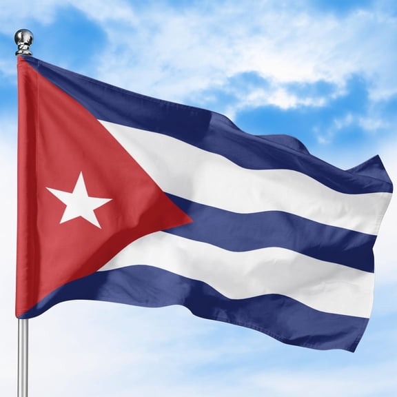Cuba Outdoor Flag (2x3ft) by DreamController - Durable, Fade-Resistant Polyester, Double-Stitched, Brass Grommets - HD Printed Caribbean Flag - Made in USA