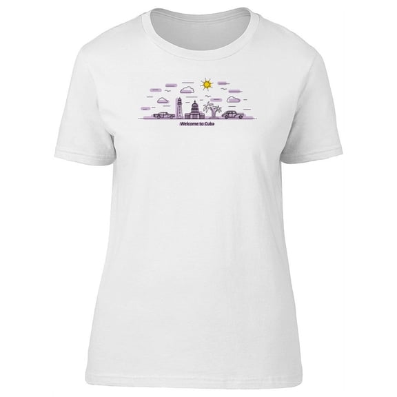 Cuba Panorama With A Quote Tee Women's -Image by Shutterstock