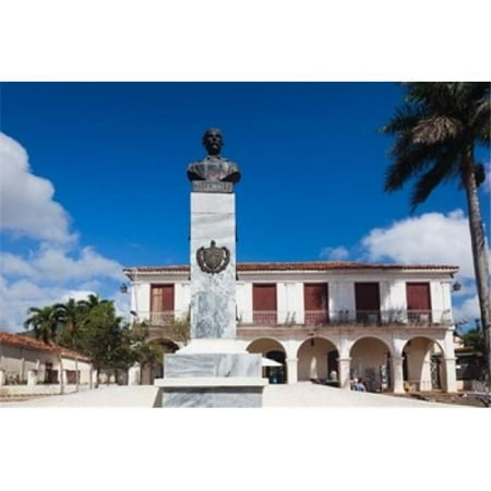 Cuba Pinar del Rio Province Vinales Town Square Poster Print by Walter Bibikow - 28 x 19 in.
