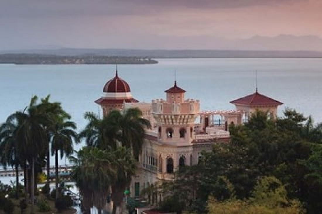 Cuba Punta Gorda Aerial view of Palacio de Valle Canvas Art - Walter Bibikow DanitaDelimont (36 x 24)