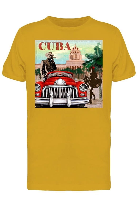 Cuba Retro T-Shirt Men -Image by Shutterstock, Male Small