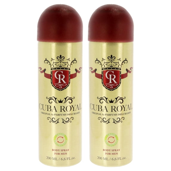 Cuba Royal by Cuba for Men - 6.6 oz Body Spray - Pack of 2