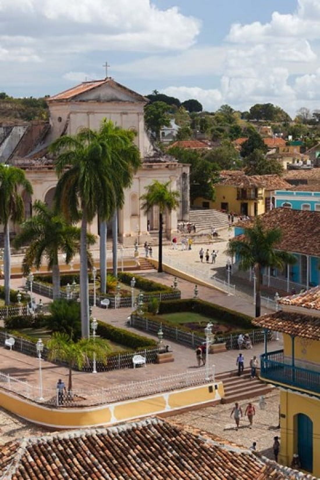 Cuba Sancti Spiritus Trinidad Plaza Mayor Canvas Art - Walter Bibikow DanitaDelimont (19 x 28)