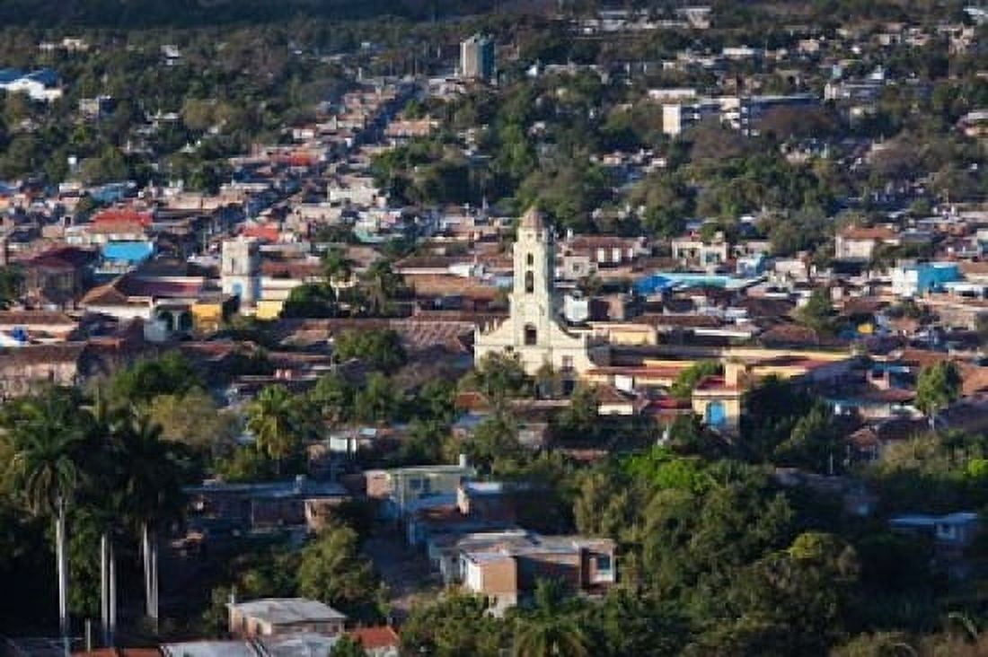Cuba Sancti Spiritus Trinidad Town view (horizontal) Canvas Art - Walter Bibikow DanitaDelimont (28 x 19)