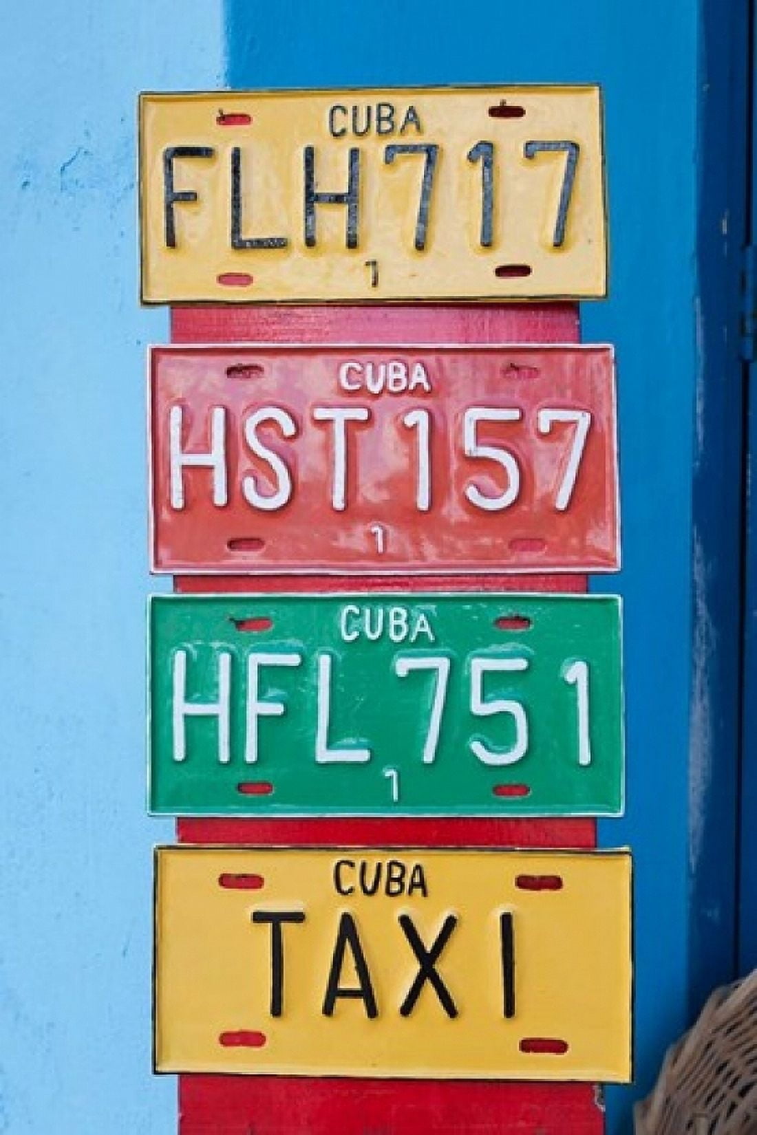 Cuba Sancti Spiritus Trinidad souvenir license Canvas Art - Walter Bibikow DanitaDelimont (24 x 36)