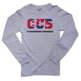 thumbnail image 1 of Cuba Synchronized Swimming - Olympic Games - Rio - Flag Men's Long Sleeve Grey T-Shirt, 1 of 2