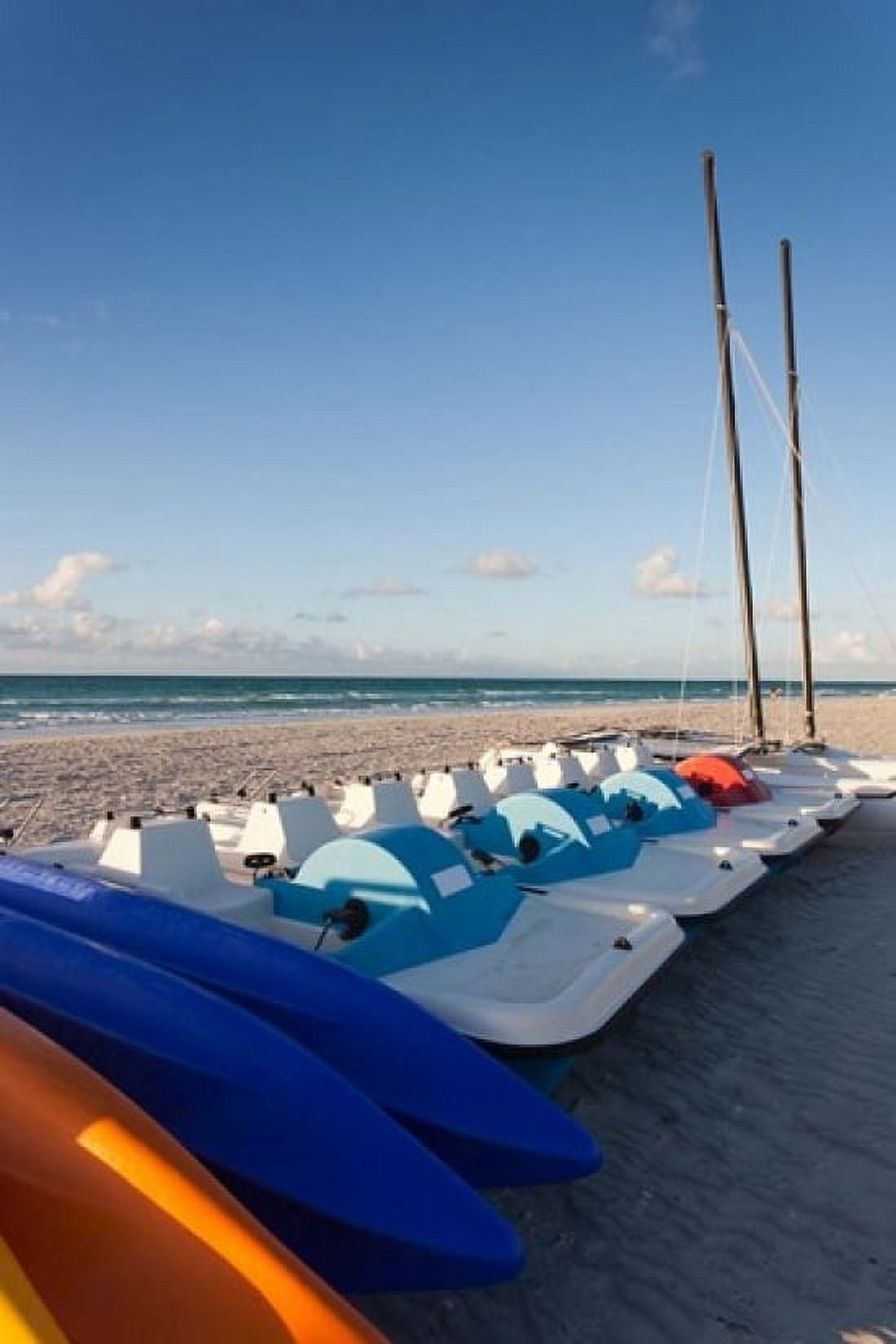 Cuba Varadero Varadero Beach sailboats Canvas Art - Walter Bibikow DanitaDelimont (24 x 36)