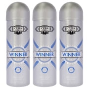 Cuba Winner by Cuba for Men - 6.6 oz Body Spray - Pack of 3