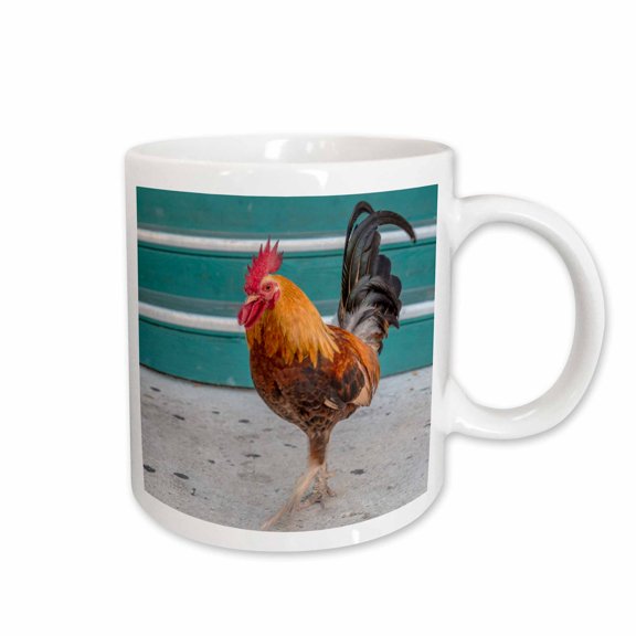 3drose, Cubalaya Gypsy Rooster in Key West, Florida, Usa, 15oz Mug