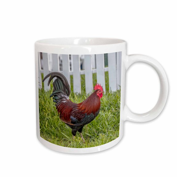 3drose, Cubalaya Gypsy Rooster in Key West, Florida, Usa., 15oz Mug