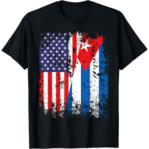 Cuban American USA Cuba Flag T-Shirt