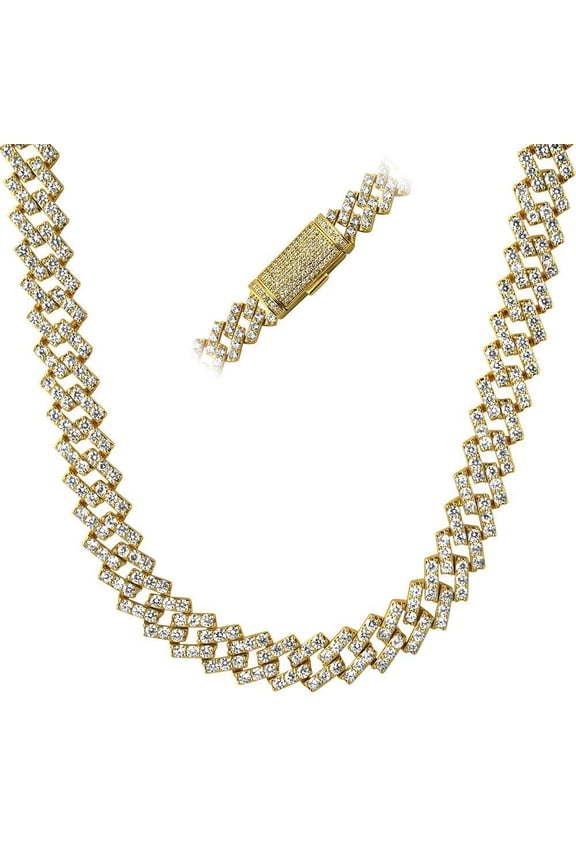 Cuban Box Link CZ Hip Hop Iced Out Chain