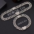 thumbnail image 1 of Cuban Chain Necklace Fom Women Gold Color Bling Paved Rhinestones Cuban Link Choker Necklace Punk Jewelry, 1 of 6