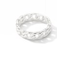 thumbnail image 1 of Cuban Chain Ring Plating Real Gold Trend Men's Ring, 1 of 6